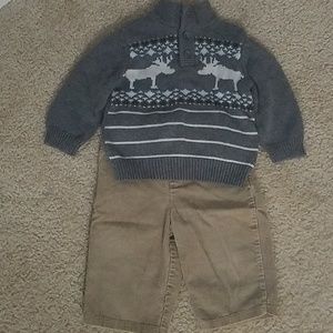 Boys 18m sweater and cords outfit like new
